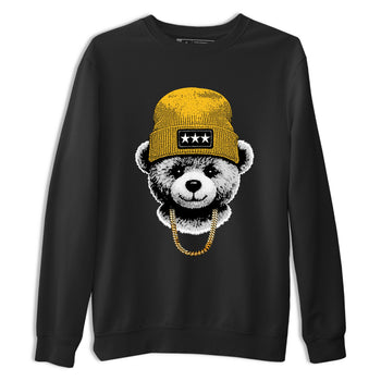 Sneaker match tees – Sneaker Tees To Match Jordan 5 Varsity Maize and Wolf Grey Shoes – Gangster Teddy Tee Black 2