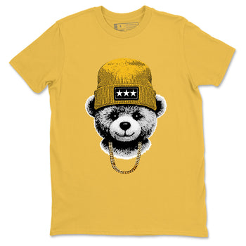 Sneaker match tees – Sneaker Tees To Match Jordan 5 Varsity Maize and Wolf Grey Shoes – Gangster Teddy Tee Daisy 2