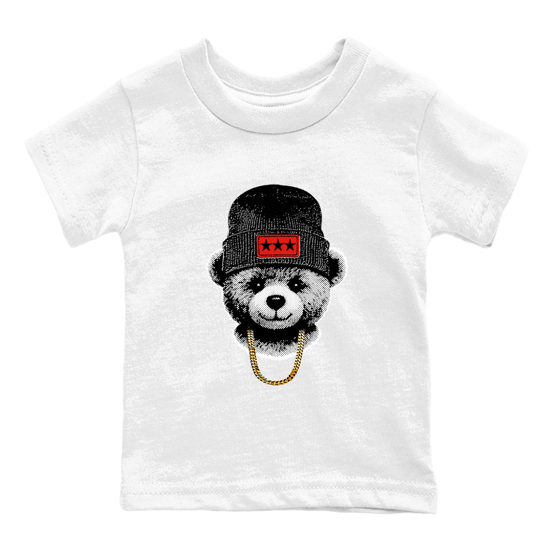 Perfect Valentine's Day Gifts graphic tee  – Sneaker Tees To Match Air Jordan 6 Reverse Infrared – Gangster Teddy Kids Graphic T-Shirt White 2