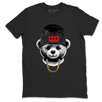 Perfect Valentine's Day Gifts graphic tee  – Sneaker Tees To Match Air Jordan 6 Reverse Infrared – Gangster Teddy Tee Black 2