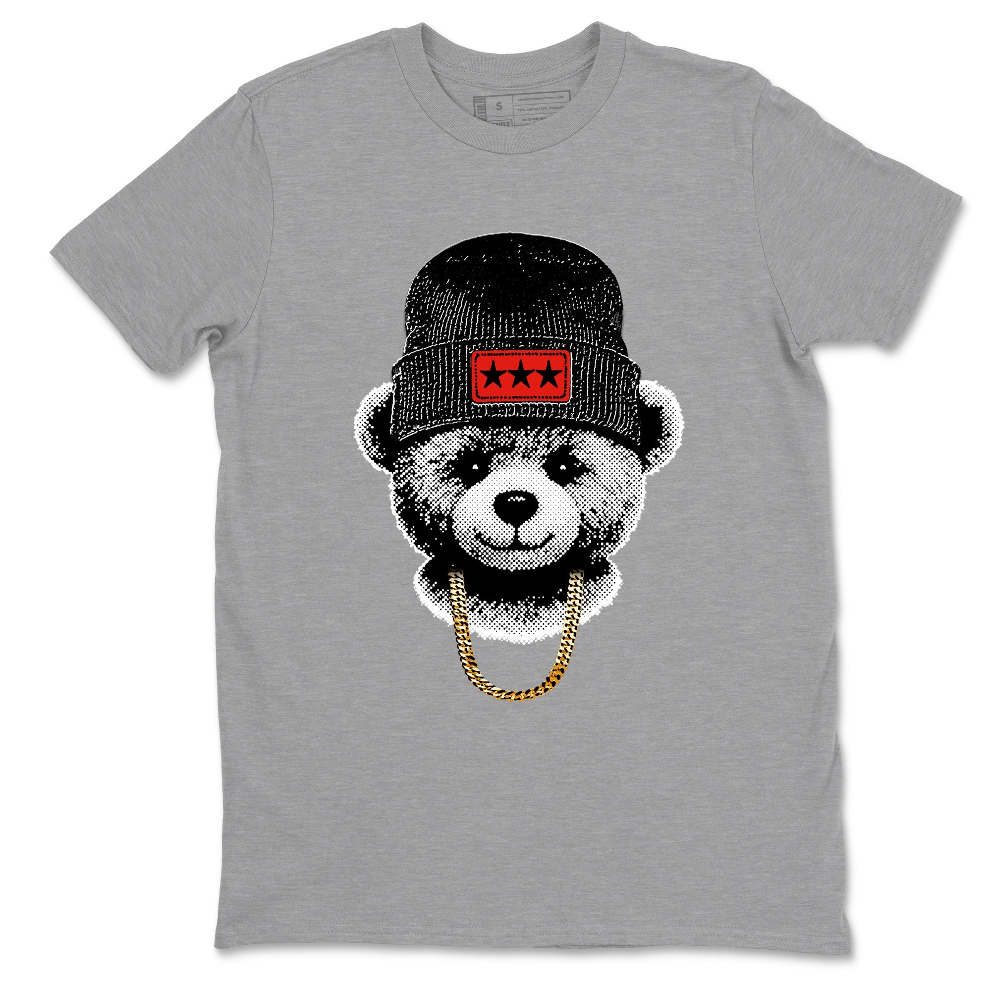 Perfect Valentine's Day Gifts graphic tee  – Sneaker Tees To Match Air Jordan 6 Reverse Infrared – Gangster Teddy Tee Heather Grey 2
