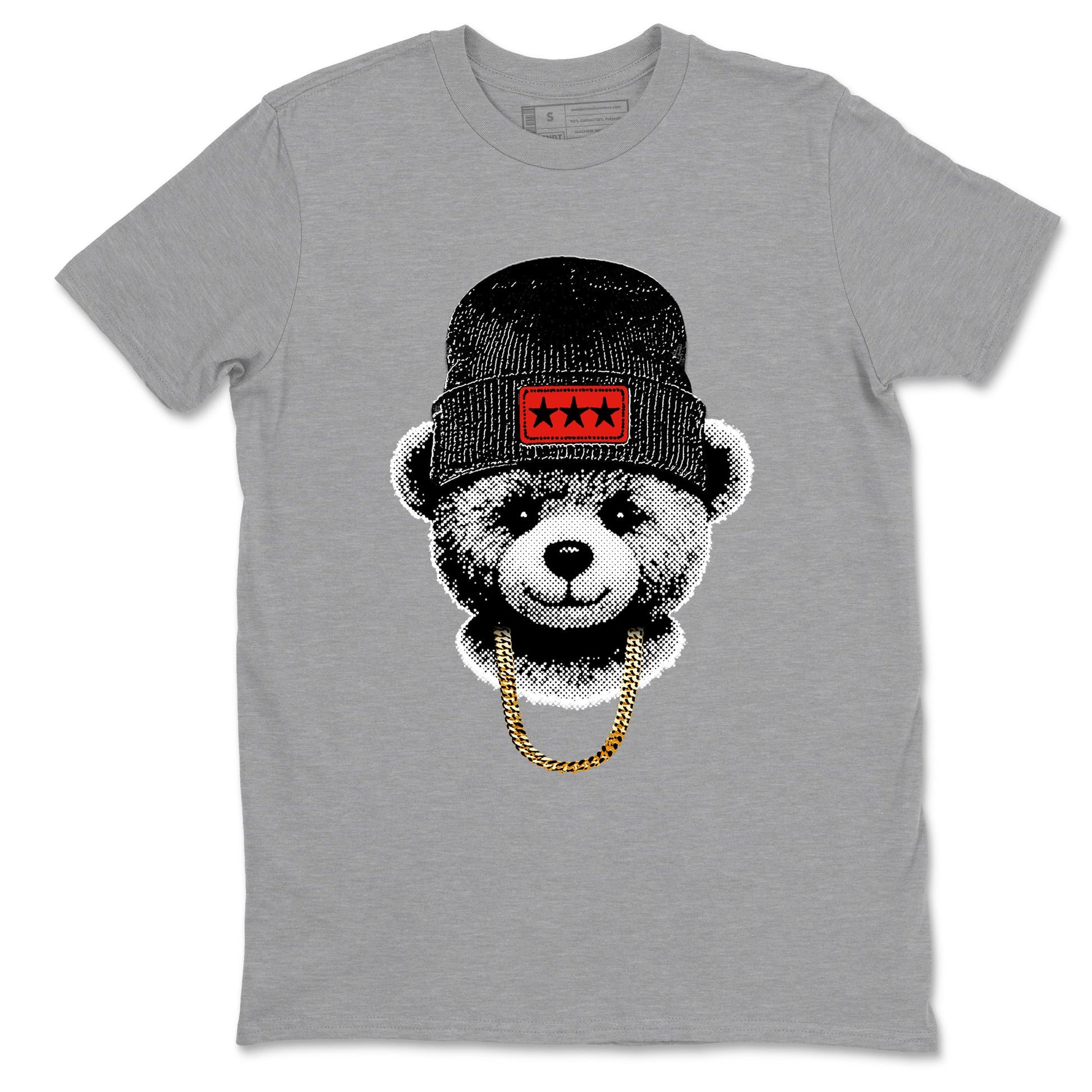 Perfect Valentine's Day Gifts graphic tee  – Sneaker Tees To Match Air Jordan 6 Reverse Infrared – Gangster Teddy Tee Heather Grey 2