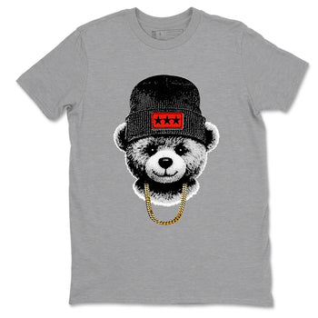 Perfect Valentine's Day Gifts graphic tee  – Sneaker Tees To Match Air Jordan 6 Reverse Infrared – Gangster Teddy Tee Heather Grey 2