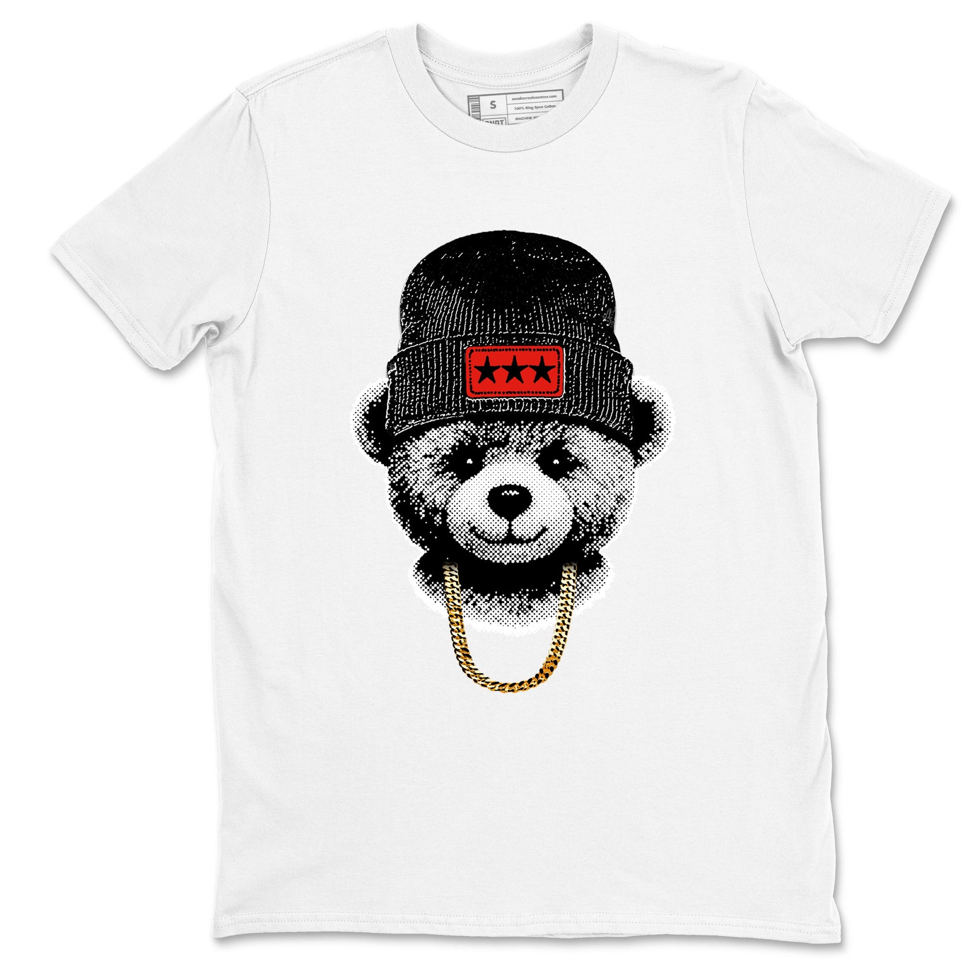 Perfect Valentine's Day Gifts graphic tee  – Sneaker Tees To Match Air Jordan 6 Reverse Infrared – Gangster Teddy Tee White 2