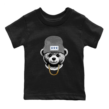 Sneaker match tees – Sneaker Tees To Match Air Jordan 9 Flint Grey Shoes – Gangster Teddy Kids T-Shirt Black 2