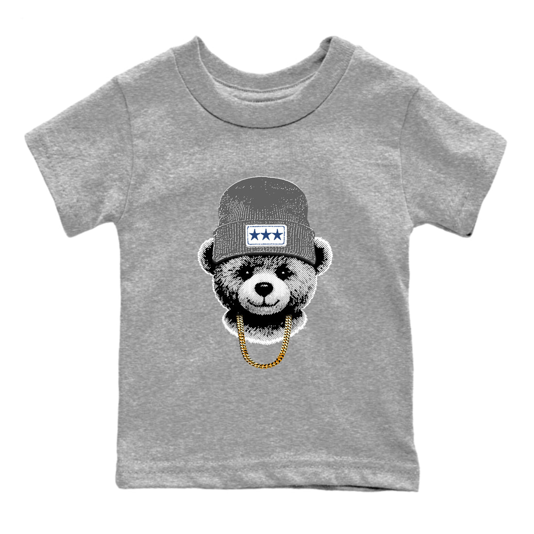 Sneaker match tees – Sneaker Tees To Match Air Jordan 9 Flint Grey Shoes – Gangster Teddy Kids T-Shirt Heather Grey 2