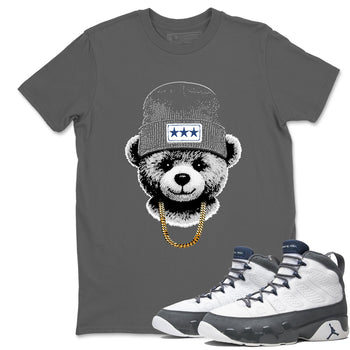 Sneaker match tees – Sneaker Tees To Match Air Jordan 9 Flint Grey Shoes – Gangster Teddy Tee Cool Grey 1