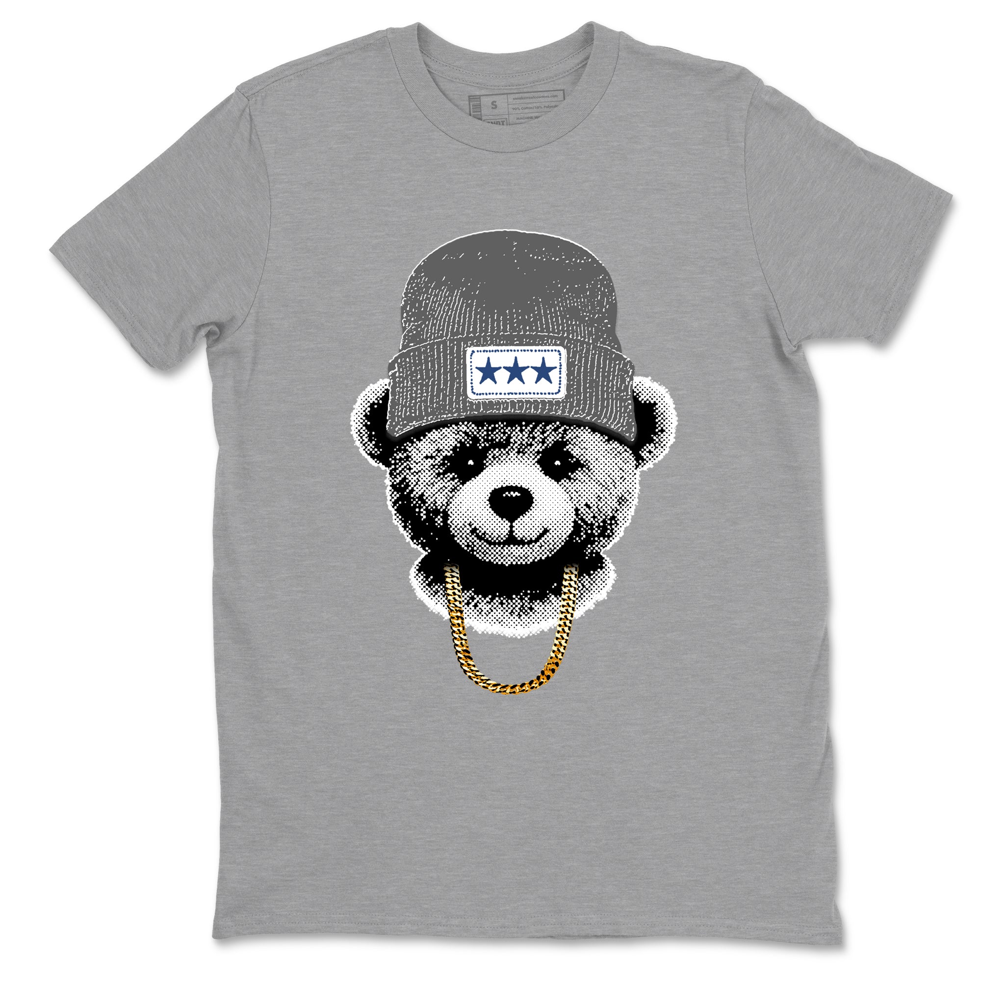 Sneaker match tees – Sneaker Tees To Match Air Jordan 9 Flint Grey Shoes – Gangster Teddy Tee Heather Grey 2