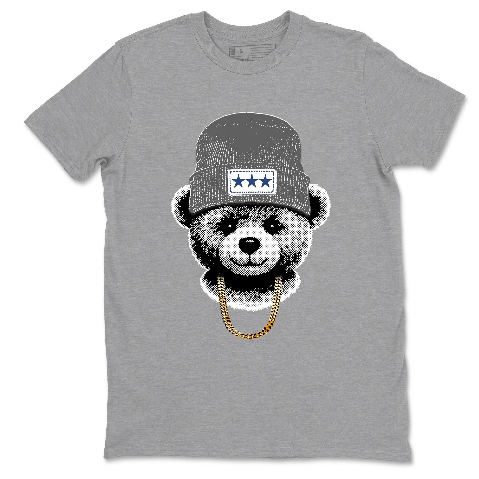 Sneaker match tees – Sneaker Tees To Match Air Jordan 9 Flint Grey Shoes – Gangster Teddy Tee Heather Grey 2