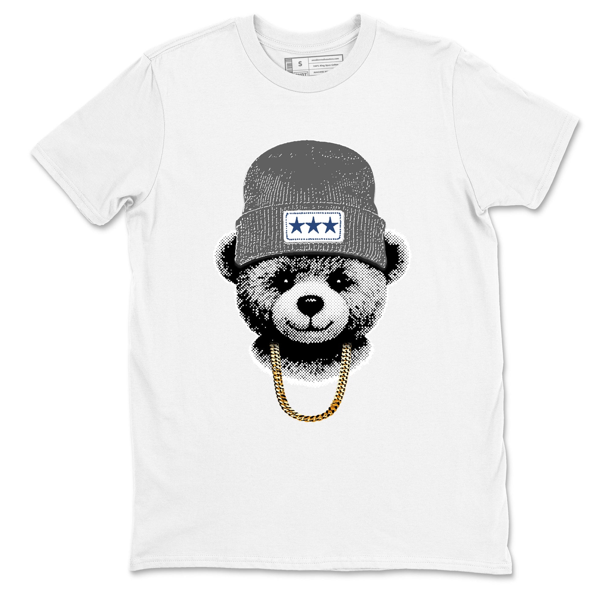 Sneaker match tees – Sneaker Tees To Match Air Jordan 9 Flint Grey Shoes – Gangster Teddy Tee White 2