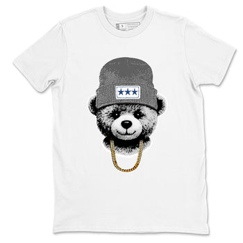 Sneaker match tees – Sneaker Tees To Match Air Jordan 9 Flint Grey Shoes – Gangster Teddy Tee White 2