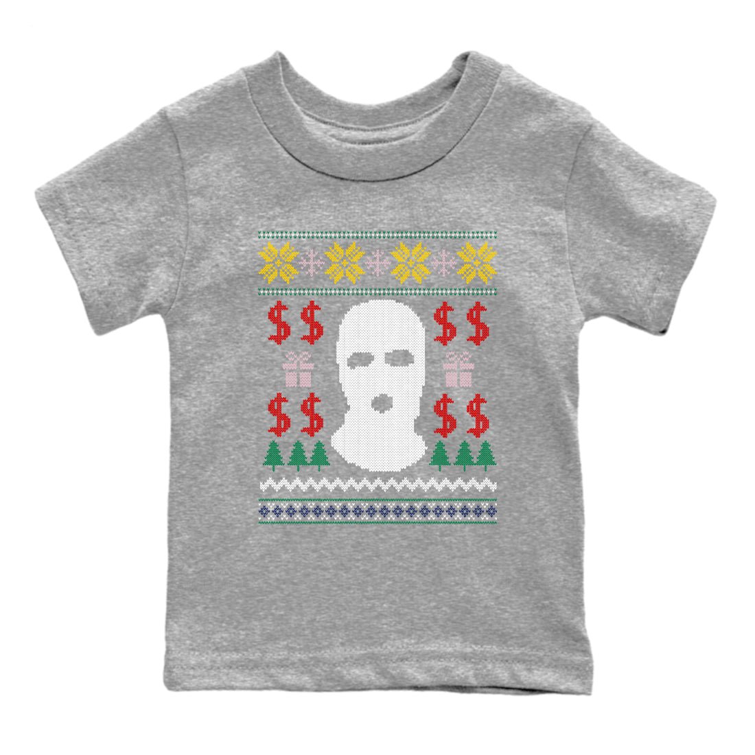 Air Force 3 Low x Nigo shirts to match jordans Christmas Gangster Ugly Sweater sneaker match tees Air Force 3 Blue Void and Tour Yellow match shoes to clothes SNRT Sneaker Tees Youth Baby Heather Grey 2 tee