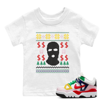 Air Force 3 Low x Nigo shirts to match jordans Christmas Gangster Ugly Sweater sneaker match tees Air Force 3 Blue Void and Tour Yellow match shoes to clothes SNRT Sneaker Tees Youth Baby White 1 tee
