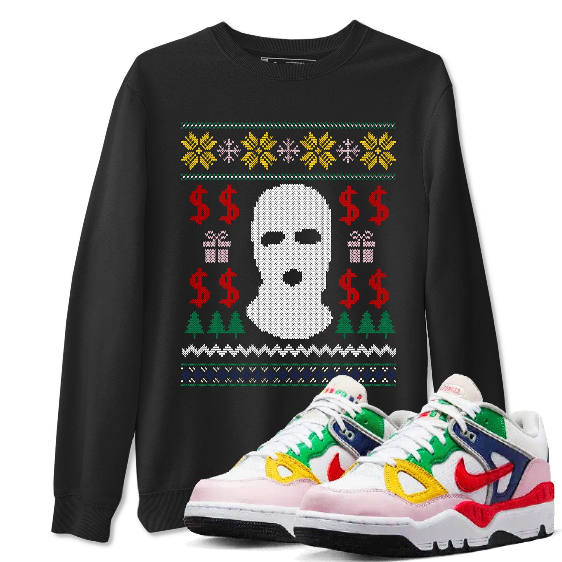 Air Force 3 Low x Nigo shirts to match jordans Christmas Gangster Ugly Sweater sneaker match tees Air Force 3 Blue Void and Tour Yellow match shoes to clothes SNRT Sneaker Tees unisex cotton Black 1 shirts
