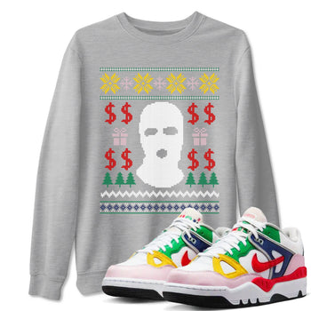 Air Force 3 Low x Nigo shirts to match jordans Christmas Gangster Ugly Sweater sneaker match tees Air Force 3 Blue Void and Tour Yellow match shoes to clothes SNRT Sneaker Tees unisex cotton Heather Grey 1 shirts