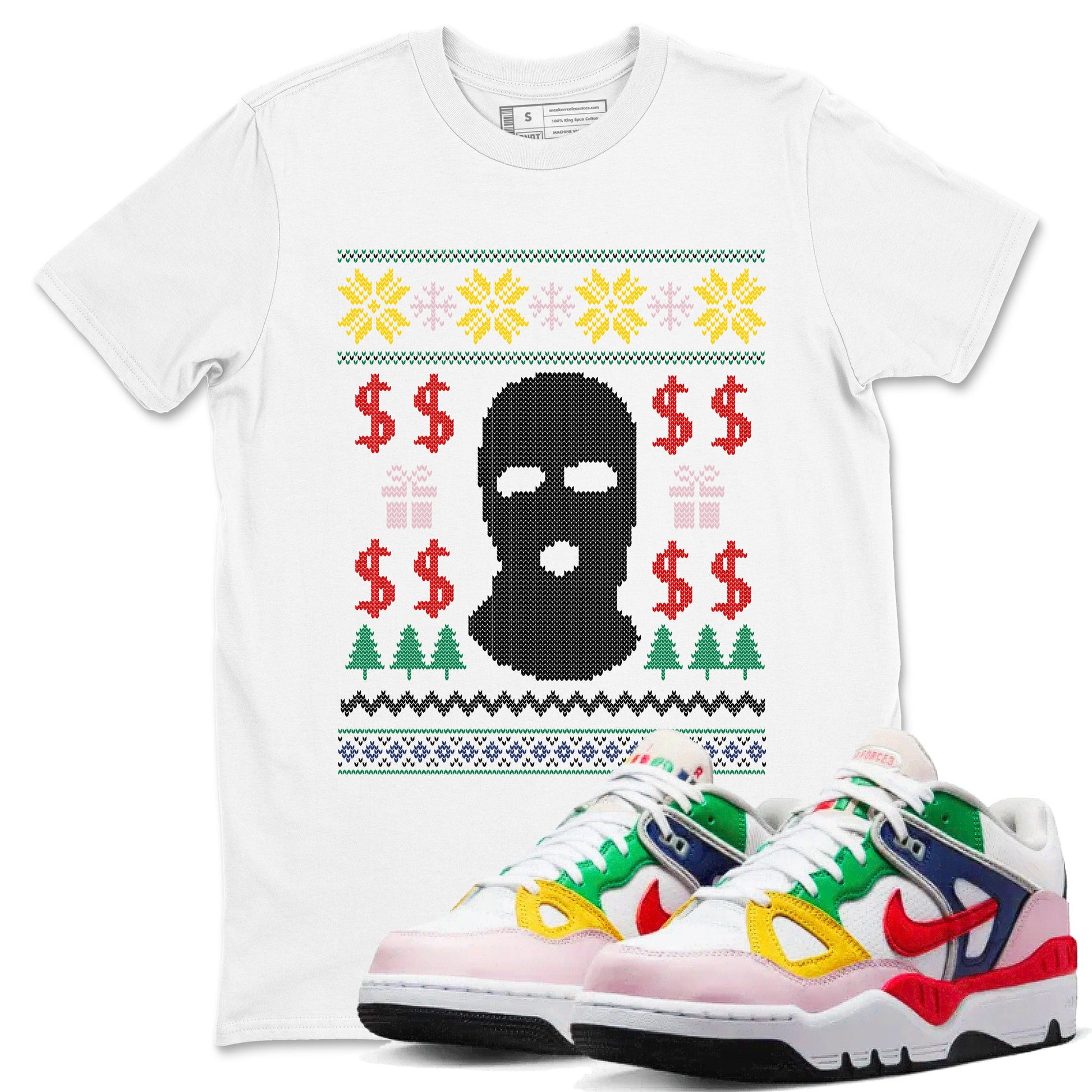 Air Force 3 Low x Nigo shirts to match jordans Christmas Gangster Ugly Sweater sneaker match tees Air Force 3 Blue Void and Tour Yellow match shoes to clothes SNRT Sneaker Tees unisex cotton White 1 shirts