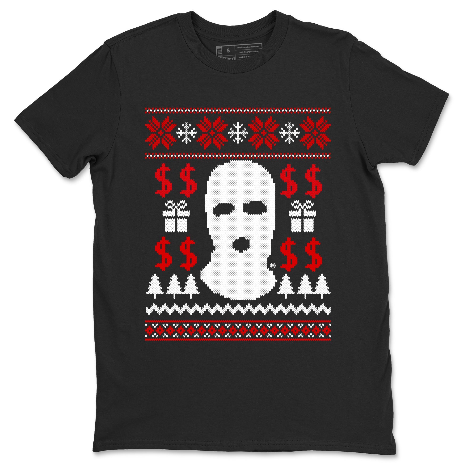 1s Black Toe Reimagined shirts to match jordans Gangster Ugly Sweater sneaker match tees Air Jordan 1 Retro High Black Toe Reimagined match shoes to clothes SNRT Sneaker Tees unisex cotton Black 2 shirts