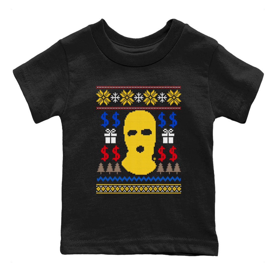 1s Travis Scott Canary shirts to match jordans Gangster Ugly Sweater sneaker match tees Air Jordan 1 Low OG Travis Scott Canary match shoes to clothes SNRT Sneaker Tees Youth Baby Black 2 tee