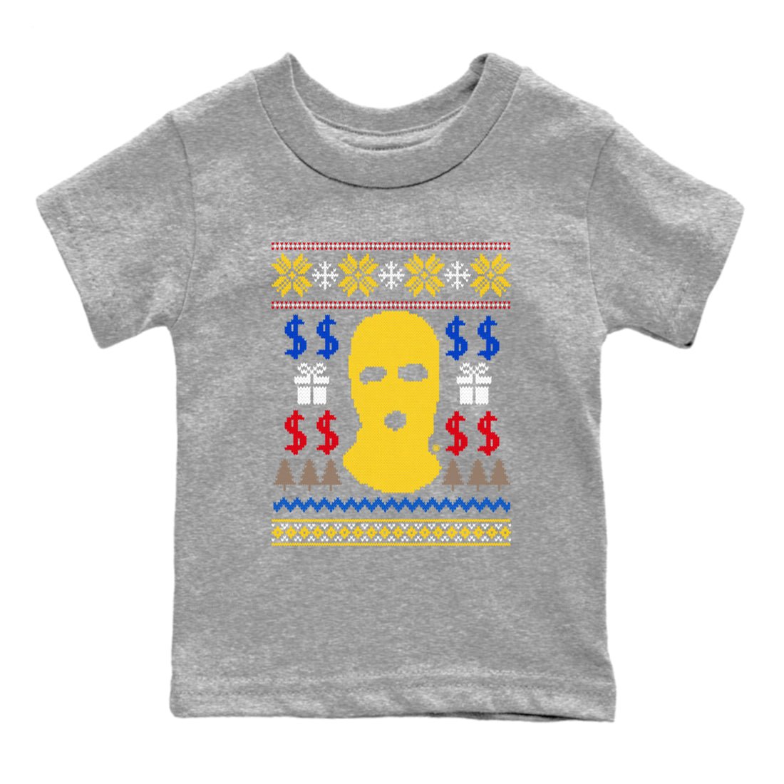 1s Travis Scott Canary shirts to match jordans Gangster Ugly Sweater sneaker match tees Air Jordan 1 Low OG Travis Scott Canary match shoes to clothes SNRT Sneaker Tees Youth Baby Heather Grey 2 tee