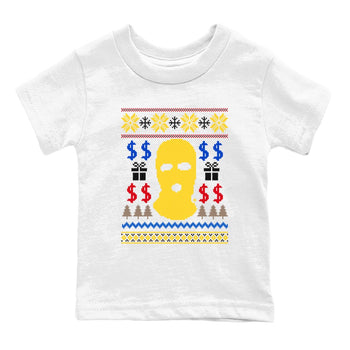 1s Travis Scott Canary shirts to match jordans Gangster Ugly Sweater sneaker match tees Air Jordan 1 Low OG Travis Scott Canary match shoes to clothes SNRT Sneaker Tees Youth Baby White 2 tee