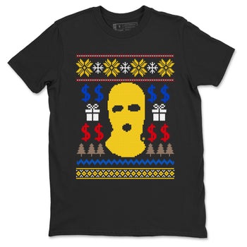 1s Travis Scott Canary shirts to match jordans Gangster Ugly Sweater sneaker match tees Air Jordan 1 Low OG Travis Scott Canary match shoes to clothes SNRT Sneaker Tees unisex cotton Black 2 shirts