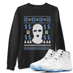 11s Legend Blue shirts to match jordans Christmas Gangster Ugly Sweater sneaker match tees Air Jordan 11 Retro Legend Blue match shoes to clothes SNRT Sneaker Tees unisex cotton Black 1 shirts