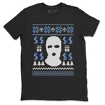 11s Legend Blue shirts to match jordans Christmas Gangster Ugly Sweater sneaker match tees Air Jordan 11 Retro Legend Blue match shoes to clothes SNRT Sneaker Tees unisex cotton Black 2 shirts