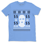 11s Legend Blue shirts to match jordans Christmas Gangster Ugly Sweater sneaker match tees Air Jordan 11 Retro Legend Blue match shoes to clothes SNRT Sneaker Tees unisex cotton Carolina Blue 2 shirts