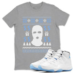 11s Legend Blue shirts to match jordans Christmas Gangster Ugly Sweater sneaker match tees Air Jordan 11 Retro Legend Blue match shoes to clothes SNRT Sneaker Tees unisex cotton Heather Grey 1 shirts