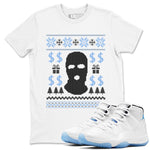 11s Legend Blue shirts to match jordans Christmas Gangster Ugly Sweater sneaker match tees Air Jordan 11 Retro Legend Blue match shoes to clothes SNRT Sneaker Tees unisex cotton White 1 shirts