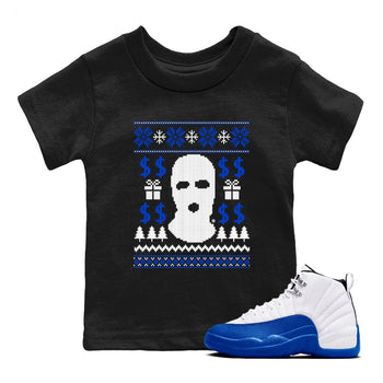 12s Blueberry shirts to match jordans Gangster Ugly Sweater sneaker match tees Air Jordan 12 Blueberry match shoes to clothes SNRT Sneaker Tees Youth Baby Black 1 tee