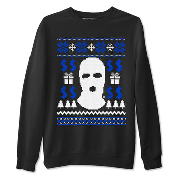 12s Blueberry shirts to match jordans Gangster Ugly Sweater sneaker match tees Air Jordan 12 Blueberry match shoes to clothes SNRT Sneaker Tees unisex cotton Black 2 shirts