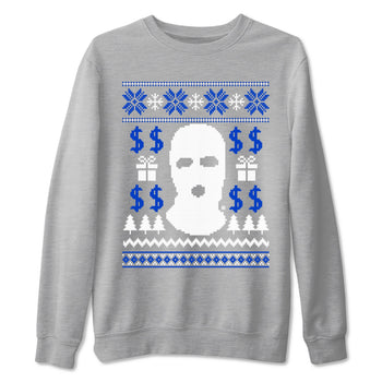 12s Blueberry shirts to match jordans Gangster Ugly Sweater sneaker match tees Air Jordan 12 Blueberry match shoes to clothes SNRT Sneaker Tees unisex cotton Heather Grey 2 shirts