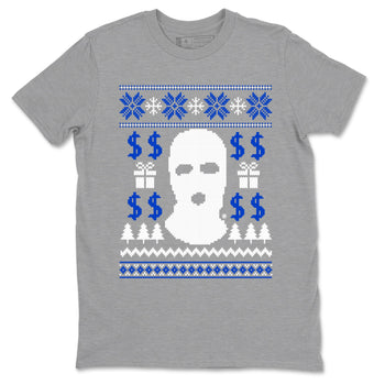 12s Blueberry shirts to match jordans Gangster Ugly Sweater sneaker match tees Air Jordan 12 Blueberry match shoes to clothes SNRT Sneaker Tees unisex cotton Heather Grey 2 shirts