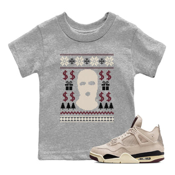 4s Retro A Ma Maniere x W.Y.W.S shirts to match jordans Gangster Ugly Sweater sneaker match tees Air Jordan 4 A Ma Maniere x Fossil Stone match shoes to clothes SNRT Sneaker Tees Youth Baby Heather Grey 1 tee