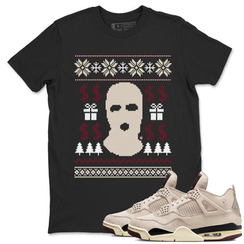 4s Retro A Ma Maniere x W.Y.W.S shirts to match jordans Gangster Ugly Sweater sneaker match tees Air Jordan 4 A Ma Maniere x Fossil Stone match shoes to clothes SNRT Sneaker Tees unisex cotton Black 1 shirts