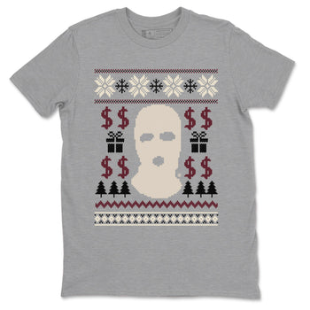 4s Retro A Ma Maniere x W.Y.W.S shirts to match jordans Gangster Ugly Sweater sneaker match tees Air Jordan 4 A Ma Maniere x Fossil Stone match shoes to clothes SNRT Sneaker Tees unisex cotton Heather Grey 2 shirts