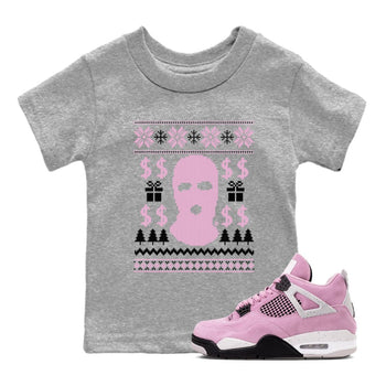 4s Retro Orchid shirts to match jordans Gangster Ugly Sweater sneaker match tees Air Jordan 4 WMNS Orchid match shoes to clothes SNRT Sneaker Tees Youth Baby Heather Grey 1 tee
