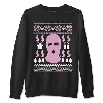 4s Retro Orchid shirts to match jordans Gangster Ugly Sweater sneaker match tees Air Jordan 4 WMNS Orchid match shoes to clothes SNRT Sneaker Tees unisex cotton Black 2 shirts