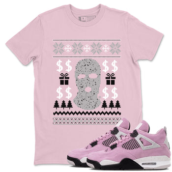4s Retro Orchid shirts to match jordans Gangster Ugly Sweater sneaker match tees Air Jordan 4 WMNS Orchid match shoes to clothes SNRT Sneaker Tees unisex cotton Pink 1 shirts