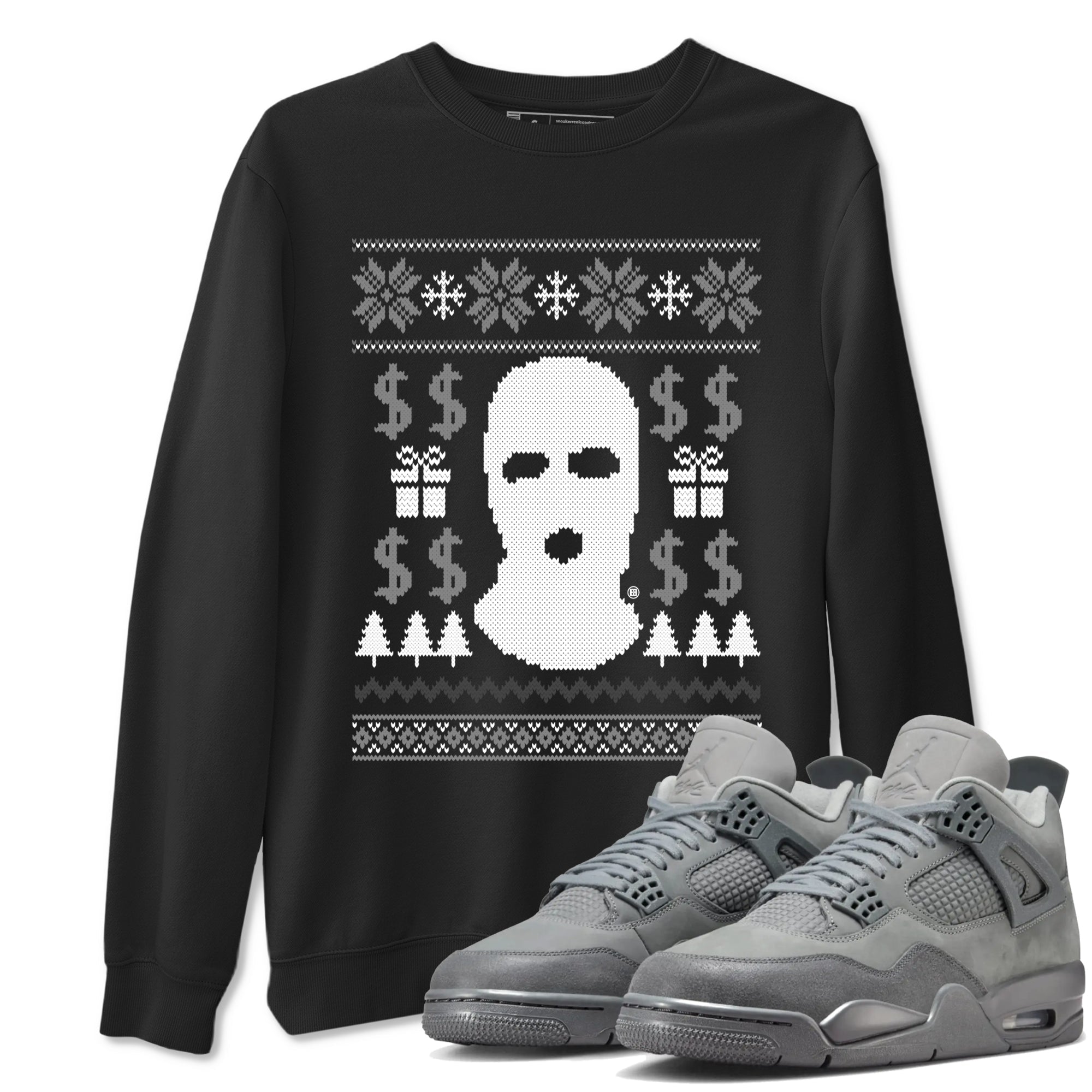 4s Wet Cement shirts to match jordans Gangster Ugly Sweater sneaker match tees Air Jordan 4 Retro SE Wet Cement match shoes to clothes SNRT Sneaker Tees unisex cotton Black 1 shirts