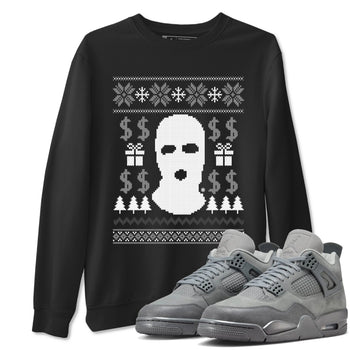 4s Wet Cement shirts to match jordans Gangster Ugly Sweater sneaker match tees Air Jordan 4 Retro SE Wet Cement match shoes to clothes SNRT Sneaker Tees unisex cotton Black 1 shirts