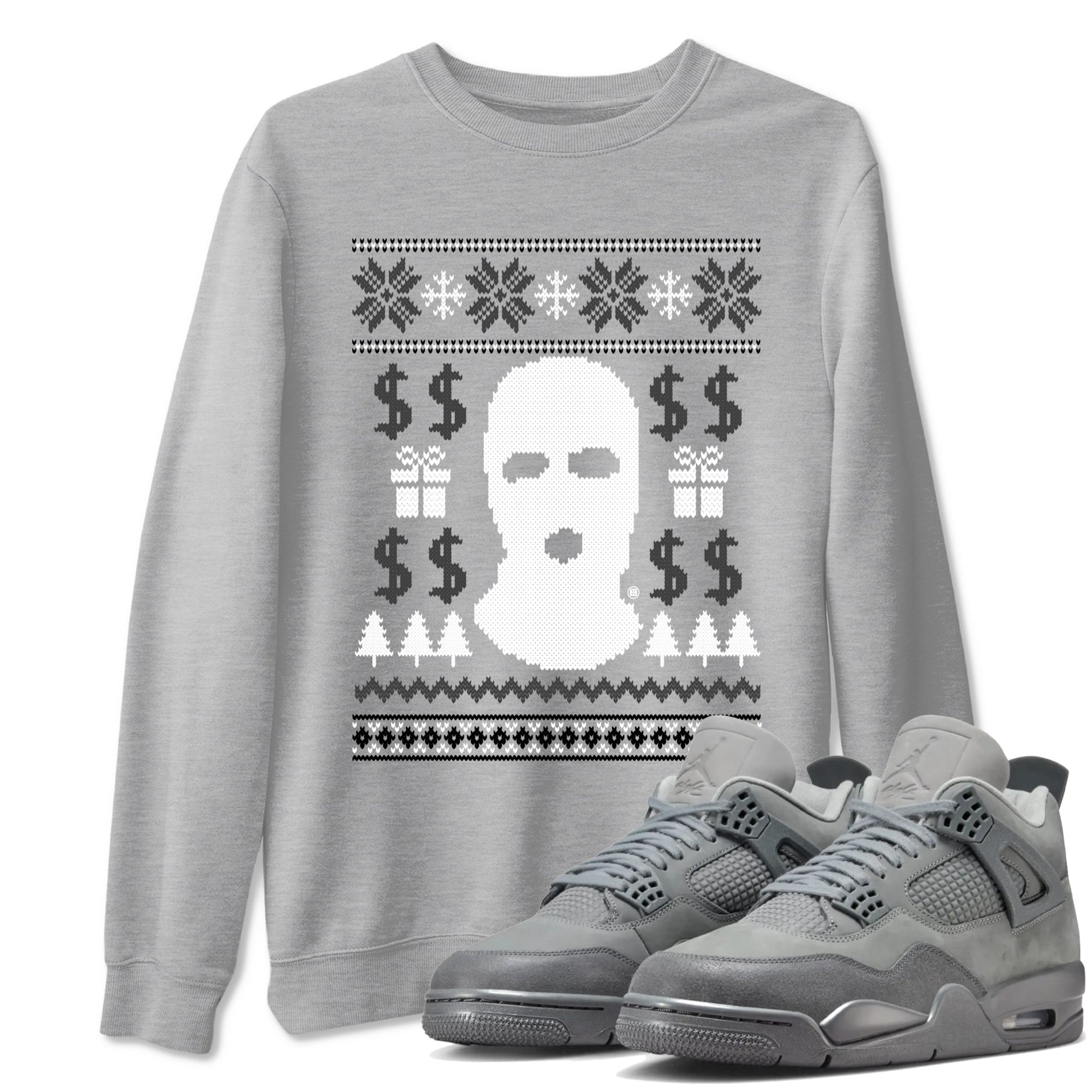 4s Wet Cement shirts to match jordans Gangster Ugly Sweater sneaker match tees Air Jordan 4 Retro SE Wet Cement match shoes to clothes SNRT Sneaker Tees unisex cotton Heather Grey 1 shirts