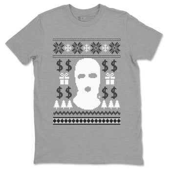 4s Wet Cement shirts to match jordans Gangster Ugly Sweater sneaker match tees Air Jordan 4 Retro SE Wet Cement match shoes to clothes SNRT Sneaker Tees unisex cotton Heather Grey 2 shirts