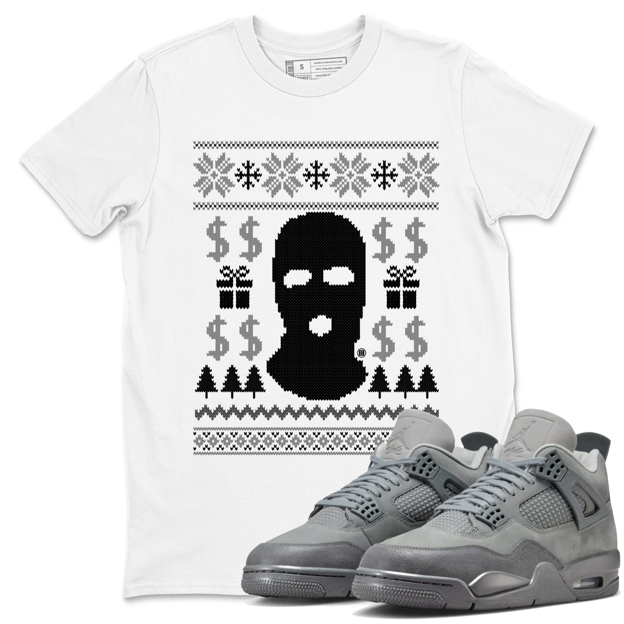 4s Wet Cement shirts to match jordans Gangster Ugly Sweater sneaker match tees Air Jordan 4 Retro SE Wet Cement match shoes to clothes SNRT Sneaker Tees unisex cotton White 1 shirts