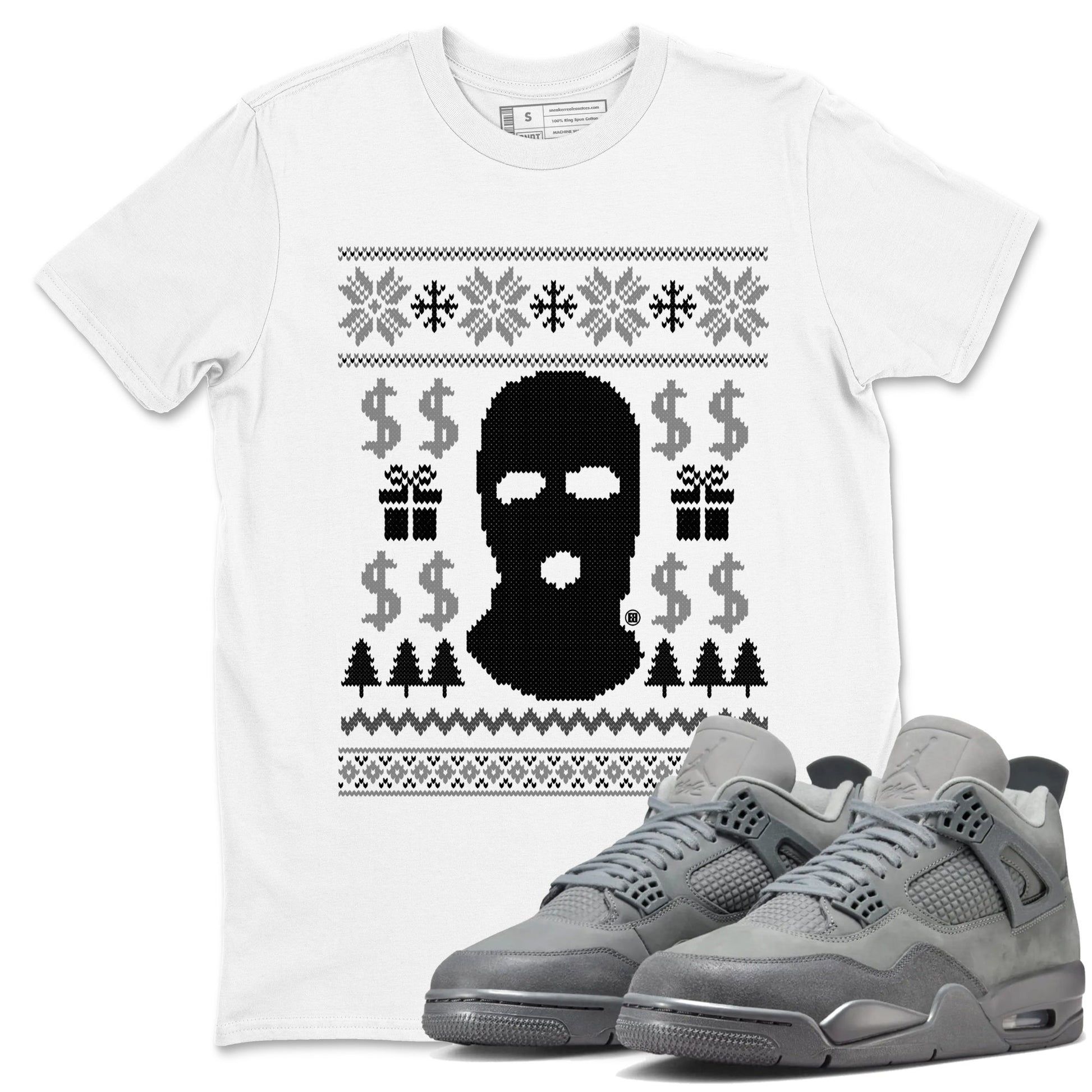 4s Wet Cement shirts to match jordans Gangster Ugly Sweater sneaker match tees Air Jordan 4 Retro SE Wet Cement match shoes to clothes SNRT Sneaker Tees unisex cotton White 1 shirts