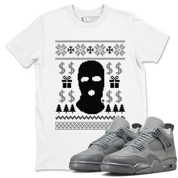 4s Wet Cement shirts to match jordans Gangster Ugly Sweater sneaker match tees Air Jordan 4 Retro SE Wet Cement match shoes to clothes SNRT Sneaker Tees unisex cotton White 1 shirts