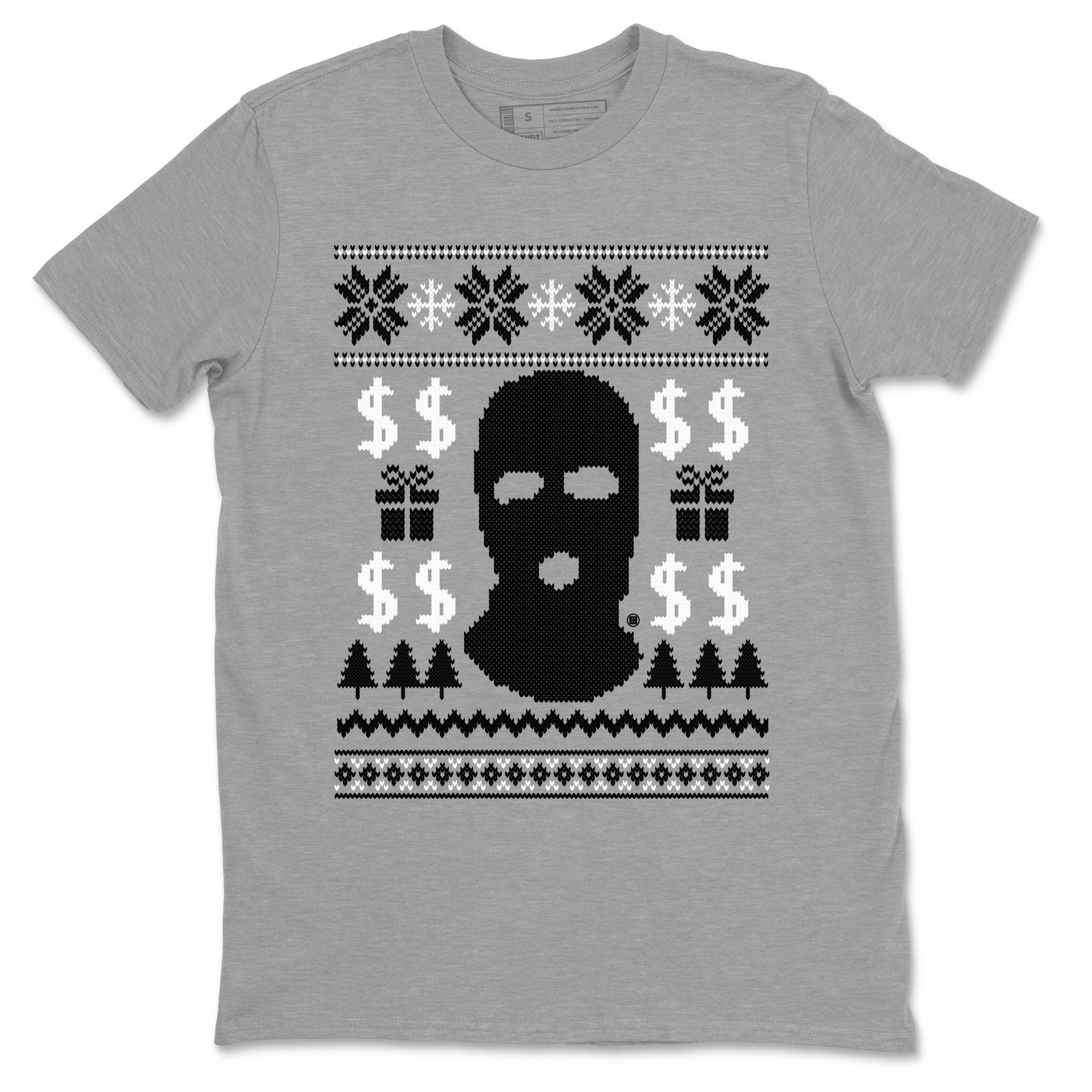 4s White Thunder shirts to match jordans Gangster Ugly Sweater sneaker match tees Air Jordan 4 Retro White Thunder match shoes to clothes SNRT Sneaker Tees unisex cotton Heather Grey 2 shirts