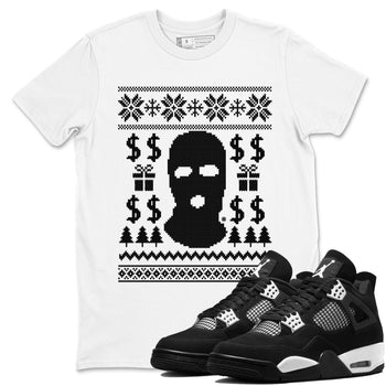 4s White Thunder shirts to match jordans Gangster Ugly Sweater sneaker match tees Air Jordan 4 Retro White Thunder match shoes to clothes SNRT Sneaker Tees unisex cotton White 1 shirts