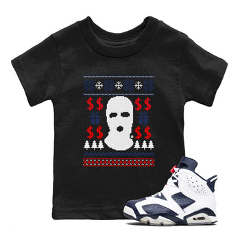6s White And Midnight Navy shirts to match jordans Gangster Ugly Sweater sneaker match tees Air Jordan 6 Retro White And Midnight Navy match shoes to clothes SNRT Sneaker Tees Youth Baby Black 1 tee